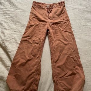 Free People wide leg Clay colored pants!